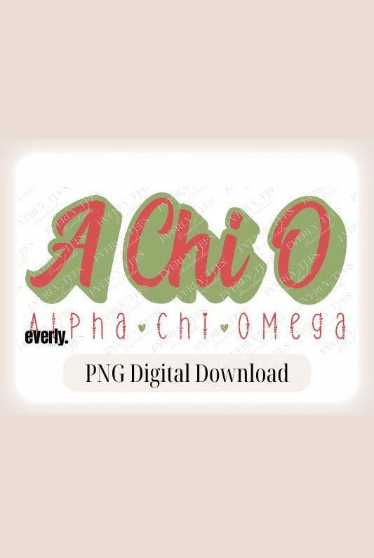 Alpha Chi Omega: A Chi O PNG sublimation digital download design, watermark image.