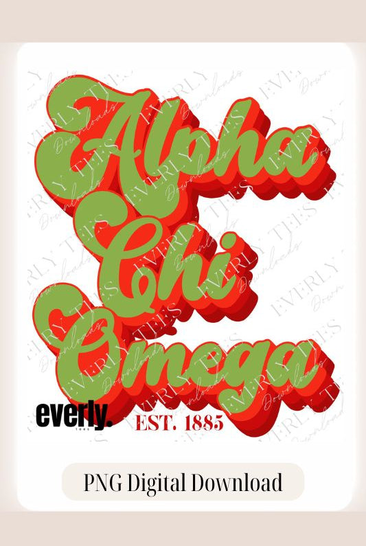 Alpha Chi Omega PNG sublimation digital download designs: bundle includes 7 designs, PNG 7