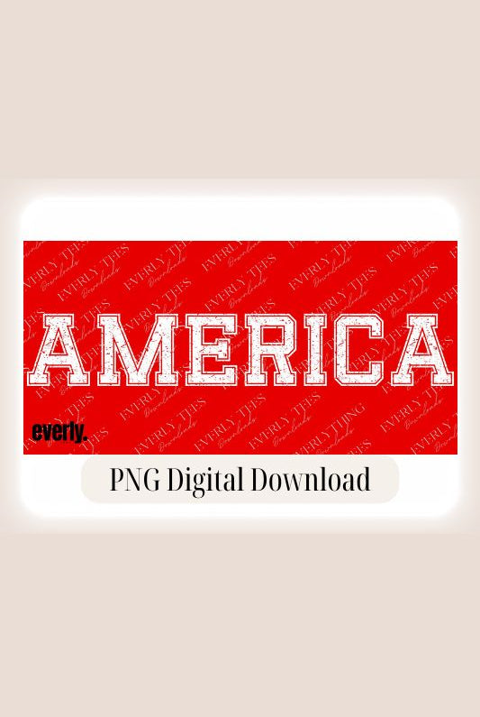 America Sports Lettering PNG Sublimation Design with watermark 