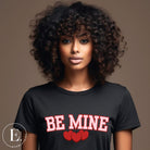 Make your Valentine's Day celebrations even more special with our PNG sublimation digital download! You can create unique and personalized shirts featuring the charming phrase "Be Mine" in a trendy and eye-catching design. Example on Be Mine PNG sublimation on a black shirt. 