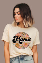 Cream Mama Floral Graphic Tee - Mama Shirts, Mom Shirts | Cream Graphic Tees