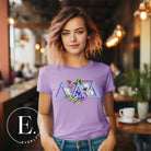 Flaunt your Delta Delta Delta sisterhood with our downloadable PNG sublimation t-shirt design! Featuring the sorority letters and the beautiful pansy on a purple shirt. 