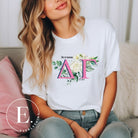 Display your Delta Gamma pride with our downloadable PNG Sublimation t-shirt design! Featuring the sorority letters and the exquisite cream-colored rose on a white shirt. 