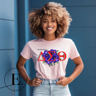 Show off your Delta Sigma Theta sisterhood with our exclusive sorority t-shirt design! The t-shirt features the sorority's letters along with the vibrant African violet, symbolizing empowerment, strength, and courage on a pink shirt. 