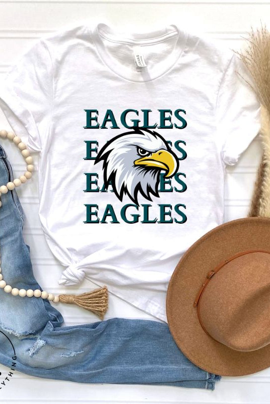 Get ready to soar high with our Bella Canvas 3001 unisex graphic t-shirt! Show your love for the Philadelphia Eagles NFL football team with our "Eagles Eagles Eagles Eagles" tee featuring a majestic American Eagle illustration on a white shirt. 