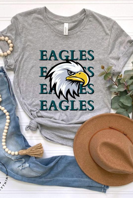 Get ready to soar high with our Bella Canvas 3001 unisex graphic t-shirt! Show your love for the Philadelphia Eagles NFL football team with our "Eagles Eagles Eagles Eagles" tee featuring a majestic American Eagle illustration on a grey shirt. 