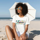 Everything Teacher PNG Sublimation Design on a white graphic tee