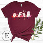 Express love in a visually stunning way with our downloadable PNG sublimation t-shirt design! Featuring American Sign Language (ASL) hands spelling 'Love' with hearts running through them on a maroon shirt. 