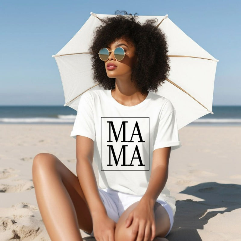 White Ma Ma Graphic Tee - Mama Shirts, Mom Shirts | White Graphic Tees, White Graphic Tees