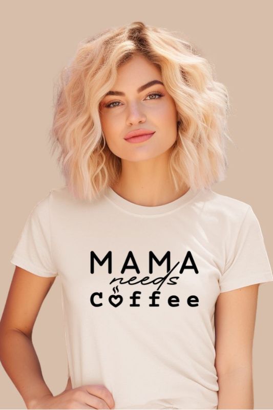 White Mama Needs Coffee Graphic Tee - Mama Shirts, Mom Shirts | Graphic Tees, White Graphic Tees