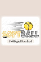 Softball PNG digital download design, watermark image