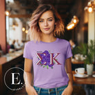 Elevate your Sigma Kappa sisterhood with our premium sublimation t-shirt download. Featuring the sorority's letters and the enchanting wild purple violets on a purple shirt. 