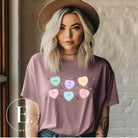 Express your Valentine's Day humor with our PNG sublimation digital download! Create a unique shirt featuring Valentine's Day candies with quirky sayings like "Meh," "Gross," "Not a Chance," "Let's Not," "Truly Never," and " Next." Example of this PNG design on a mauve shirt. 
