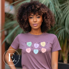Express your Valentine's Day humor with our PNG sublimation digital download! Create a unique shirt featuring Valentine's Day candies with quirky sayings like "Meh," "Gross," "Not a Chance," "Let's Not," "Truly Never," and " Next." Example of this PNG design on a  purple shirt. 