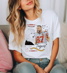 Don't miss out on the latest Pop Culture Phenomenon Taylor Swift + Tavis Kelce Love Story. Grab your shirt now to show your support for their blossoming love!