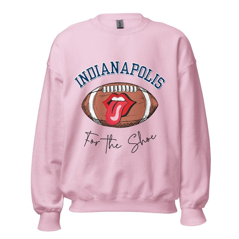 Show your Colts pride with our premium "For The Shoe" on a pink sweatshirt. 