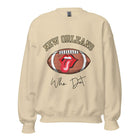 Get ready to represent the New Orleans Saints in style with this vibrant sweatshirt. Featuring a football and playful lips and tongue design, it proudly displays the team's iconic slogan "Who Dat" and the distinctive New Orleans wordmark on a sand colored sweatshirt. 