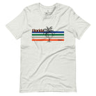 Celebrate your love for the Florida Gators with our modern-inspired retro t-shirt. It captures the essence of campus life, featuring school colors in lines and a palm tree motif on an ash colored shirt. 