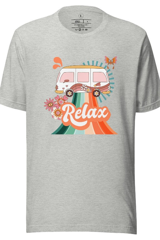 Add a touch of retro charm to your wardrobe with our pastel retro van shirt. Featuring a delightful vintage van design in soft pastel colors, this shirt exudes a whimsical and nostalgic vibe on an athletic heather grey shirt. 