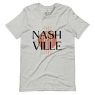 Capture the essence of Nashville with our minimalistic country western T-shirt. Featuring the iconic word "Nashville" with guitar strings silhouette, on an athletic heather grey shirt. 