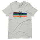 Celebrate your love for the Florida Gators with our modern-inspired retro t-shirt. It captures the essence of campus life, featuring school colors in lines and a palm tree motif on an athletic heather grey shirt. 