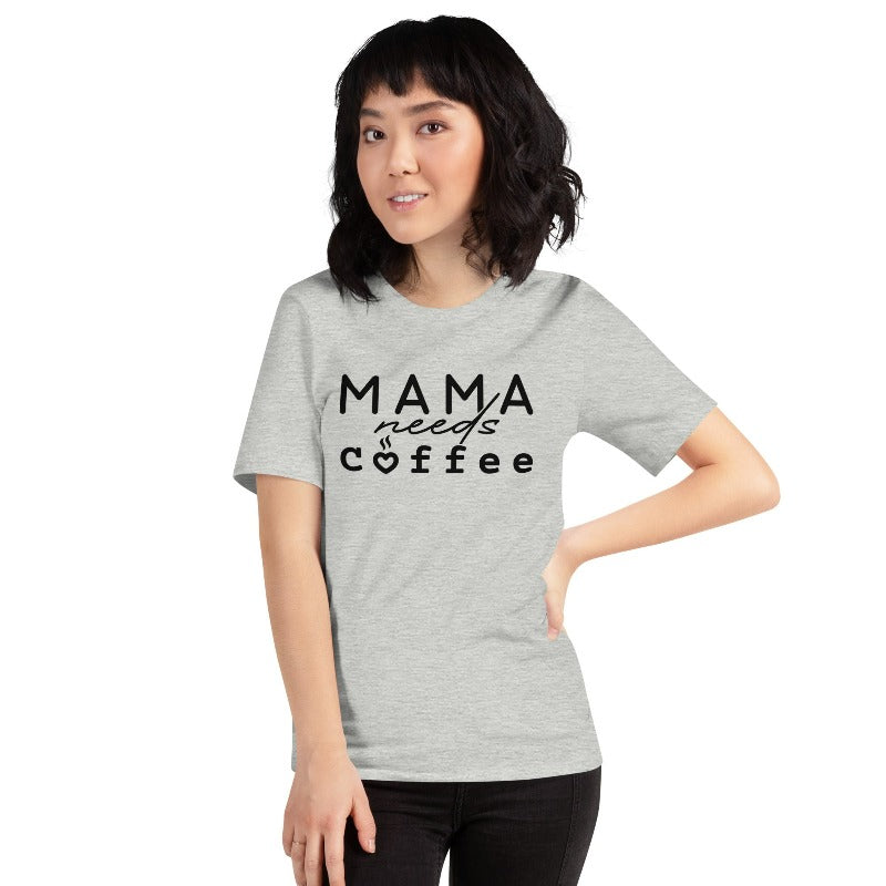 Grey Mama Needs Coffee Graphic Tee - Mama Shirts, Mom Shirts | Graphic Tees, Grey Graphic Tees