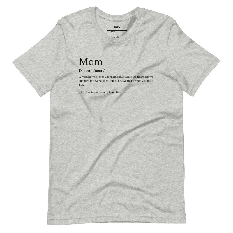 Mom Definition Graphic Tee - Grey Graphic Tee for Moms | Mama Shirts, Mom Shirts