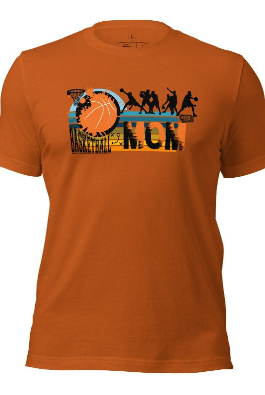 Show off your pride and support for your basketball-playing child with our trendy basketball mom shirt. Designed with love, this shirt is perfect for cheering on your little baller. Stay comfortable and stylish while showcasing your team spirit. Get yours today and rock the sidelines like a proud basketball mom on an autumn colored shirt. 