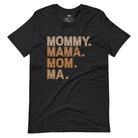 "Mommy Mama Mom Ma" Animal Print Graphic Tee - Black Graphic Tee for Stylish Moms | Mama Shirts, Mom Shirts