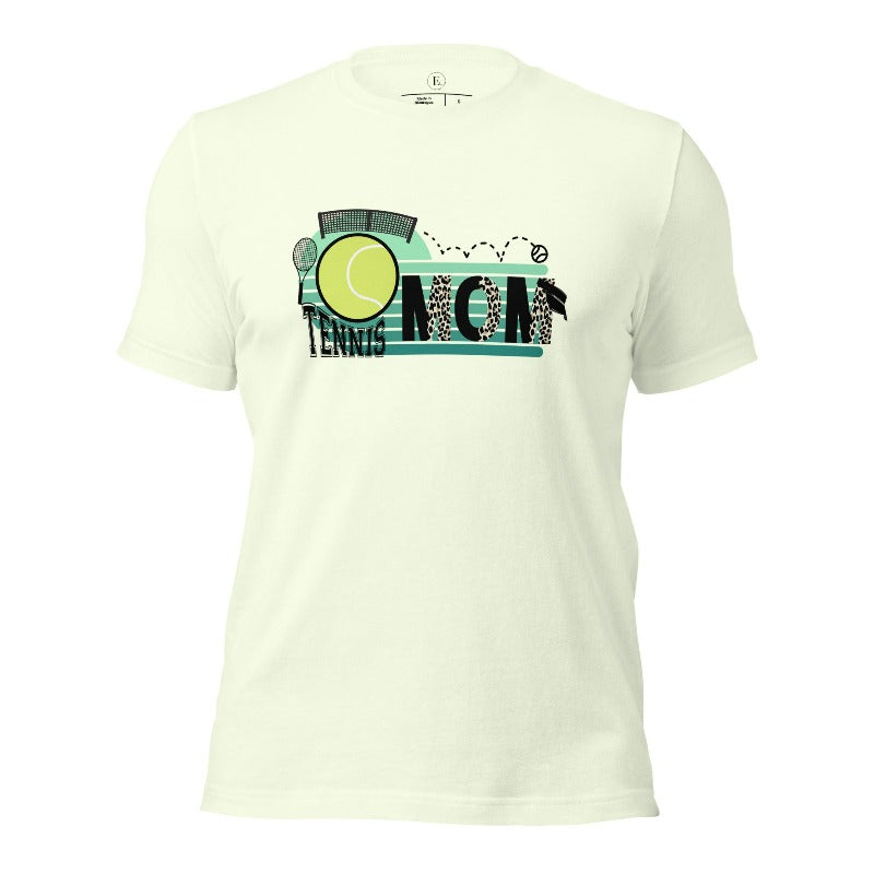 Serve up style and support with our chic tennis mom shirt. Designed for moms cheering on their tennis prodigies on a citron colored shirt. 