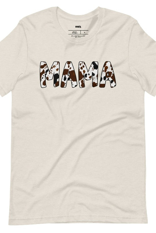 Cream Mama Cow Print Graphic Tee - Mama Shirts, Mom Shirts | Graphic Tees, Cream Graphic Tees