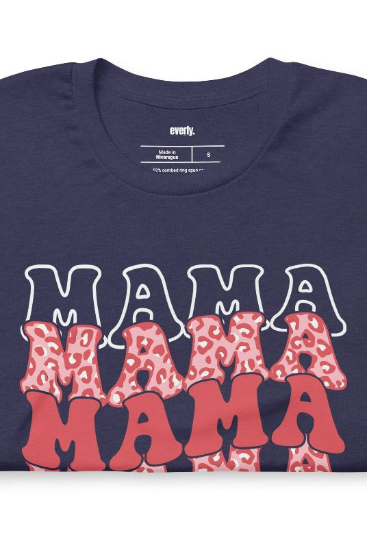 Navy Mama Mama Mama Mama Pink Cheetah Print Graphic Tee - Mama Shirts, Mom Shirts | Graphic Tees, Navy Graphic Tees