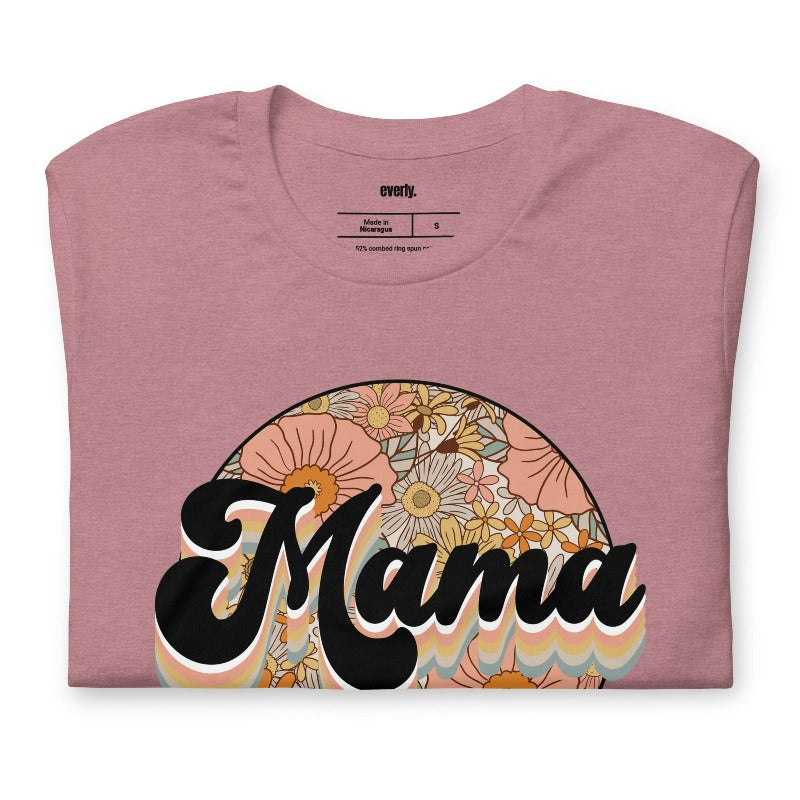 Heather Mauve Mama Floral Graphic Tee - Mama Shirts, Mom Shirts | Heather Mauve Graphic Tees