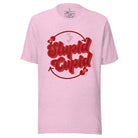 Express your Valentine's Day attitude with our bold and cheeky shirt proclaiming "Stupid Cupid" on a heather prism lilac shirt. 