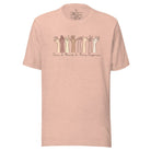 Celebrate diversity with this inspiring shirt, which features hands of different ethnicities and boldly declares "There is beauty in being different" on a heather prism peach colored shirt.