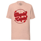 Express your Valentine's Day attitude with our bold and cheeky shirt proclaiming "Stupid Cupid" on a heather prism peach shirt. 