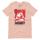 Introducing our England Rugby Graphic T-Shirt – the ultimate expression of style, passion, and support for the English rugby team on a this heather prism peach shirt. 