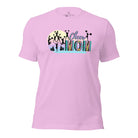 Get your cheer on with our stylish cheer mom shirt. Perfect for proud moms supporting their cheering stars. Made with love, this shirt combines comfort and fashion, letting you show off your team spirit. Join the cheer squad and cheer your heart out in style on a lilac shirt. 