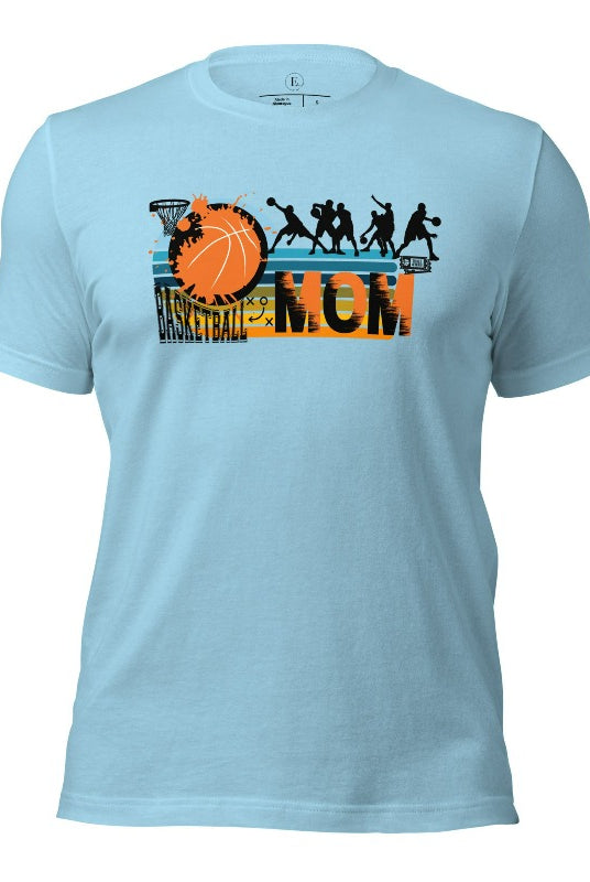 Show off your pride and support for your basketball-playing child with our trendy basketball mom shirt. Designed with love, this shirt is perfect for cheering on your little baller. Stay comfortable and stylish while showcasing your team spirit. Get yours today and rock the sidelines like a proud basketball mom on an ocean blue shirt. 