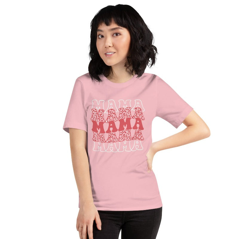 Light Pink Mama Mama Mama Mama Pink Cheetah Print Graphic Tee - Mama Shirts, Mom Shirts | Graphic Tees, Light Pink Graphic Tees