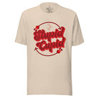 Express your Valentine's Day attitude with our bold and cheeky shirt proclaiming "Stupid Cupid" on a soft cream shirt. 
