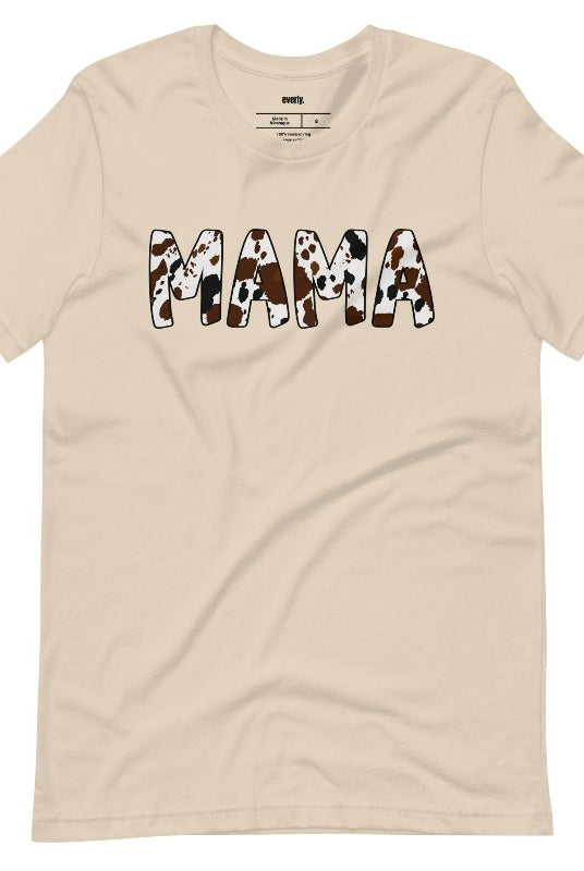 Tan Mama Cow Print Graphic Tee - Mama Shirts, Mom Shirts | Graphic Tees, Tan Graphic Tees