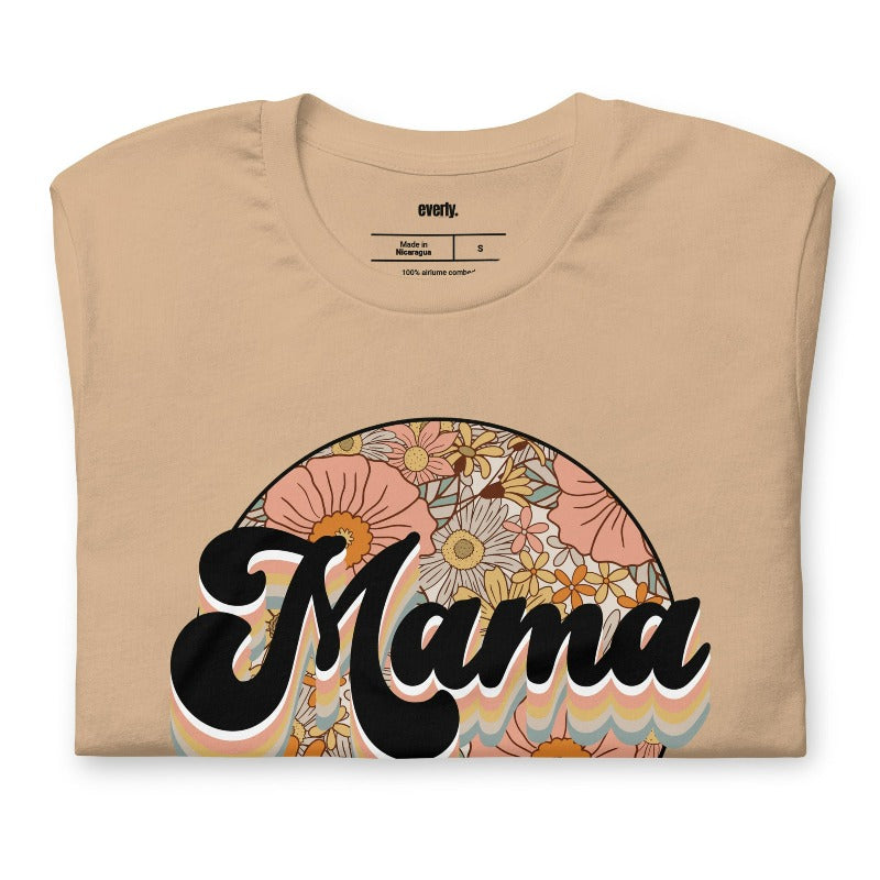 Tan Mama Floral Graphic Tee - Mama Shirts, Mom Shirts | Tan Graphic Tees