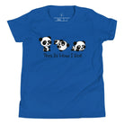 Roll into cuteness with our kids' shirt! Featuring an adorable rolling panda bear with the saying 'This Is How I Roll,' on a true royal blue shirt. 